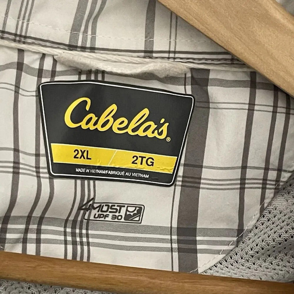 Cabelas Coolmax Vented Short Sleeve Button Down Shirt Size 2XL Fishing - Picture 5 of 6